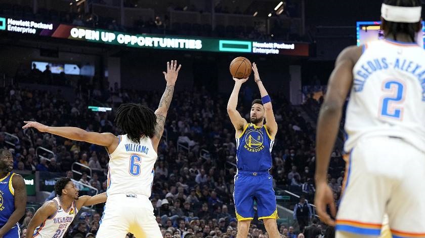 The Warriors concluded the game with 26 three-pointers out of 50 tries, falling just three short of the Milwaukee Bucks' record of 29 for a single game set in 2020.